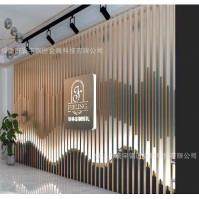 佛山厂家直供 酒店售楼部背景墙玄关隔断 餐厅别墅不锈钢屏风钉制图4
