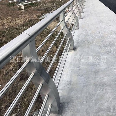 现货桥梁不锈钢护栏大桥两侧隔离栏杆不锈钢河道景观防碰撞护栏图2