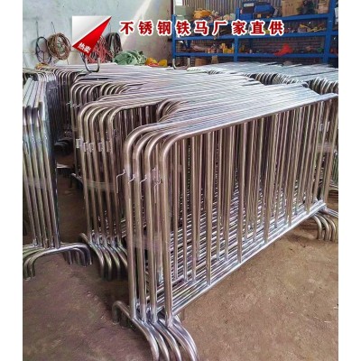201不锈钢铁马护栏市政交通施工隔离栅栏移动304不锈钢铁马护栏厂图3