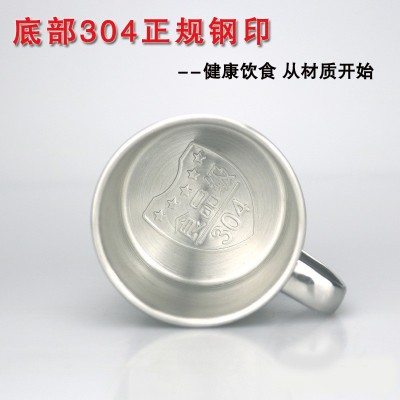 304不锈钢马克杯小孩口杯幼儿园加厚带手柄小杯子儿童茶水杯图3