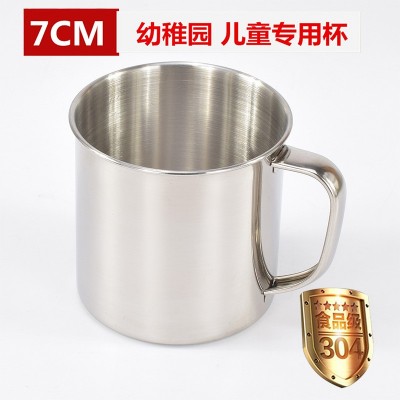 304不锈钢马克杯小孩口杯幼儿园加厚带手柄小杯子儿童茶水杯图5