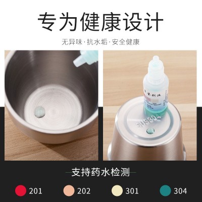 韩式304不锈钢双层隔热水杯啤酒杯咖啡杯儿童口杯礼品定制logo图4