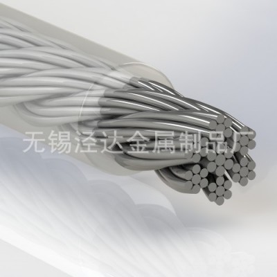 生产定制7x7 涂塑钢丝绳 不锈钢包塑钢丝绳 包胶钢丝绳 涂塑绳图3