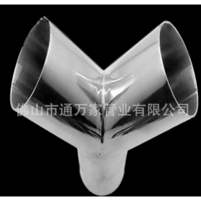 304不锈钢卫生级Y型焊接三通管接口 等径Y形三头通接头图3