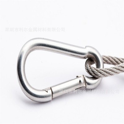高空作业带钩安全绳钢丝绳拉索不锈钢灯具吊绳起重钢绳304钢丝绳图3