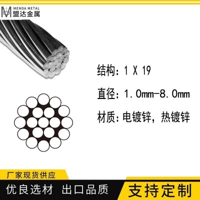 304不锈钢钢丝绳钢线镀铜钢丝绳加工金属丝绳保险钢丝绳吊绳批发图2