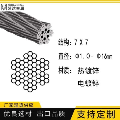 304不锈钢钢丝绳钢线镀铜钢丝绳加工金属丝绳保险钢丝绳吊绳批发图4