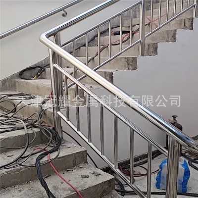 定制304不锈钢楼梯扶手阳台玻璃护栏杆桥梁护栏户外工程围栏批发图3