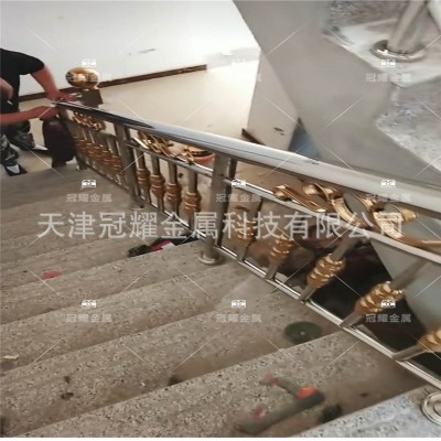 定制304不锈钢楼梯扶手阳台玻璃护栏杆桥梁护栏户外工程围栏批发图4
