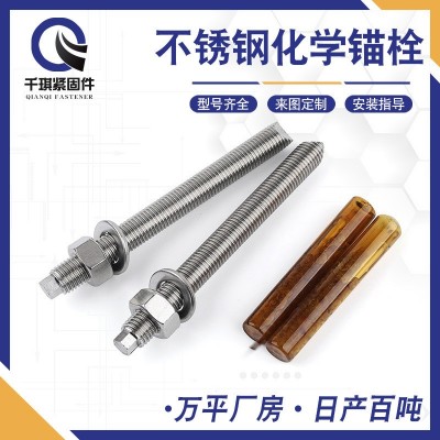 不锈钢化学锚栓 建筑304定型化学锚栓 201药剂锚固螺栓机械锚栓