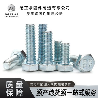 现货供应六角头螺栓 不锈钢外六角头螺栓 加长全牙半牙六角头螺栓图3