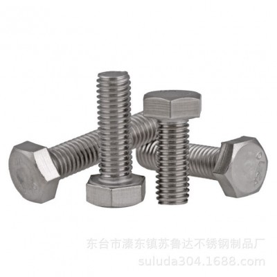 8mm 201不锈钢外六角螺丝 螺栓M8*10/12/16/20/25/30/40/50/-100图1