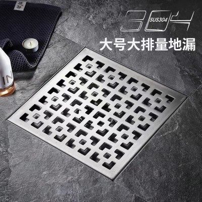 304不锈钢大排量大口径防臭地漏15/20/30cm室外庭院天台110-200管图2