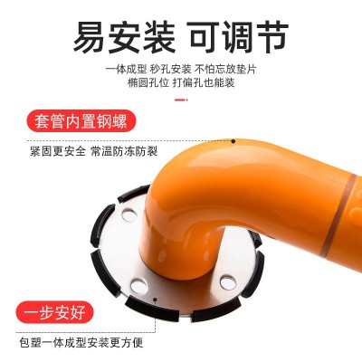 卫生间安全扶手无障碍残疾人尼龙扶手浴室马桶扶手不锈钢扶手图2