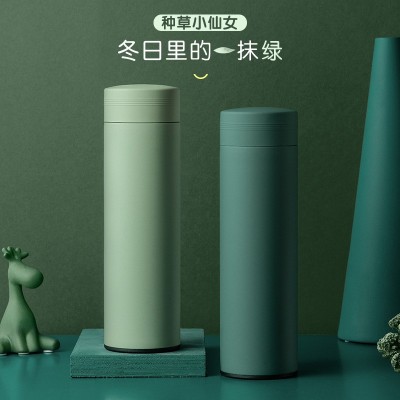 新款简约316保温杯不锈钢橡胶漆便携大容量创意马卡龙杯子礼品杯图2