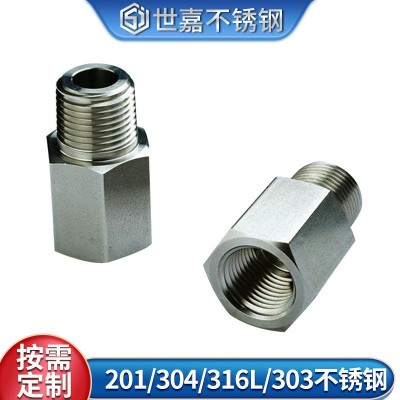 304/316不锈钢对丝接头 非标对丝接头加工 不锈钢液压油压快接头图4