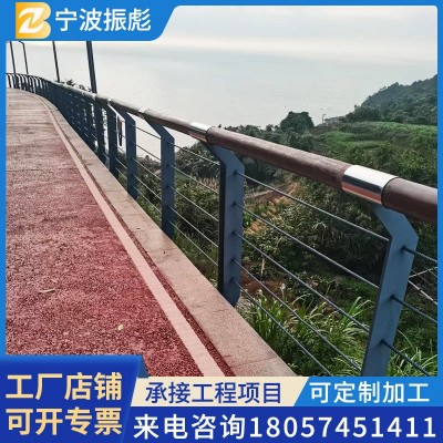 浙江桥梁护栏不锈钢河堤栏杆景观桥梁防撞护栏河道护栏复合管栏杆图3