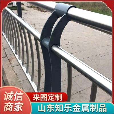 不锈钢桥梁灯光护栏 河道景观护栏 铝合金护栏 复合管灯光护栏图1