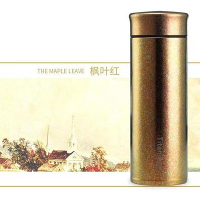 厂家批发高档纯钛保温杯商务直身钛杯纯色简约办公礼品杯图4