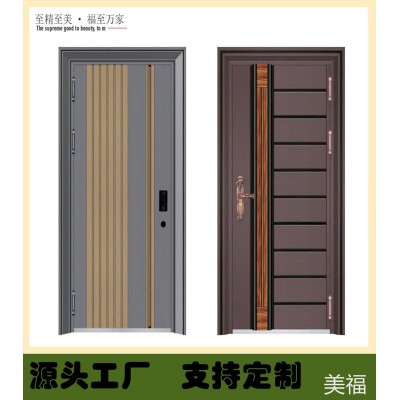 304不锈钢韩式门进入户门不锈钢防盗门单开门小区单元门工程门图2