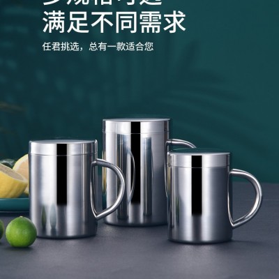 304儿童不锈钢双层马克杯学生水杯刻字LOGO批发图3