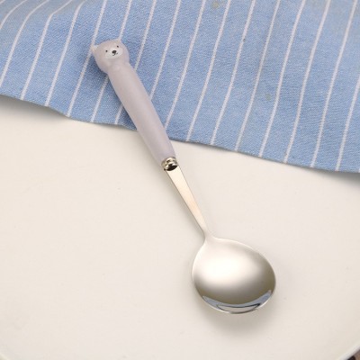 便携儿童叉勺创意卡通勺幼儿辅食喂养勺子叉子不锈钢学生餐 具礼品图4