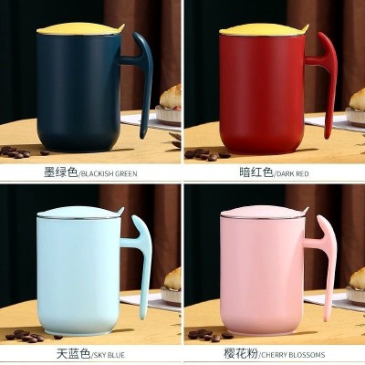 304双层不锈钢水杯 防摔防烫茶杯成人马克杯学生带盖密封牛奶口杯图4