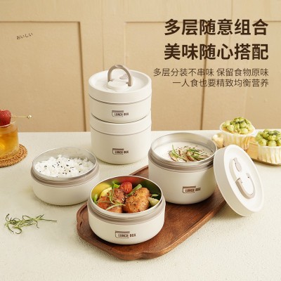 04不锈钢保温饭盒防漏密封保温桶学生上班带饭盒多层便当午 餐盒图1