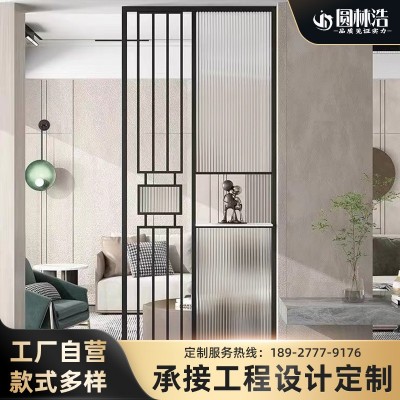 不锈钢水晶屏风 酒店户外工程客厅不锈钢水晶屏风背景墙玄关隔断图1