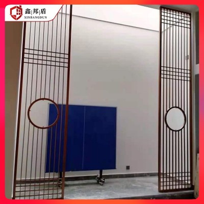 复古中国风不锈钢屏风隔断 酒店客厅镂空玄关隔断 新中式隔断屏风图4