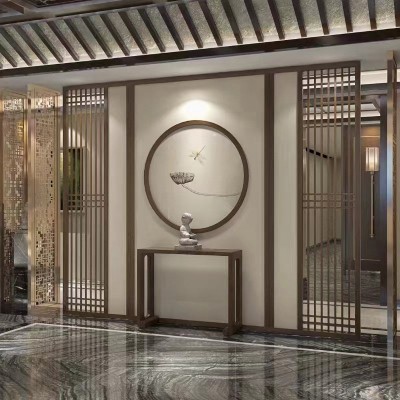 厂家不锈钢隔断屏风 客厅卧室遮挡装饰屏风 简约现代玄关屏风批发图3