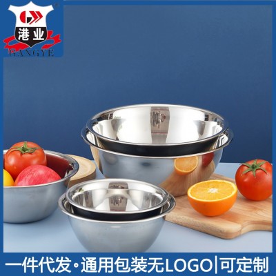 特厚不锈钢多用盆打蛋盆沙拉盆调料缸汤碗加厚物斗家用不锈钢物斗图1