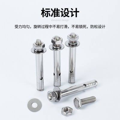 空调外机螺丝包 国标不锈钢膨胀螺栓 M8机脚螺丝膨胀安装包定制图2