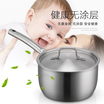 太伴304不锈钢奶锅加厚五层钢底14/16/18cm小锅辅食面条锅不粘锅图3
