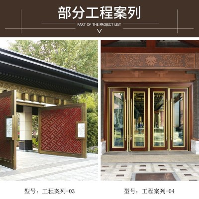 厂家批发不锈钢门防盗门仿铜门双开大门不锈钢门入户门罗马柱大门图4