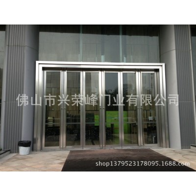 广东304地弹门厂家 亮光不锈钢钛金地弹门订做图2