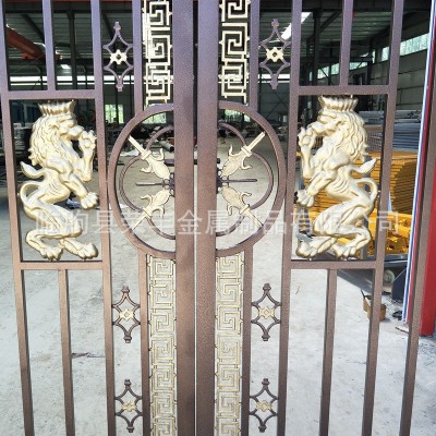 厂家定制铁艺大门豪华别墅入户防盗大门平开小区厂房庭院学校大门图4