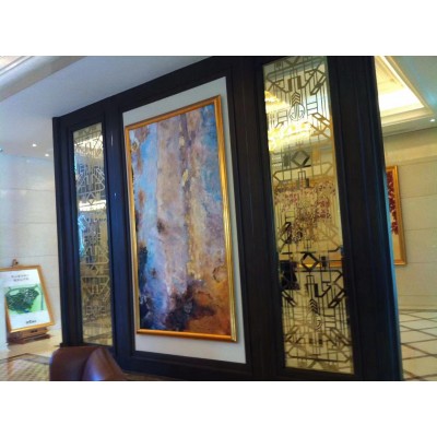 厂家直销现代简约商务不锈钢屏风 酒店屏风 办公室屏风图3