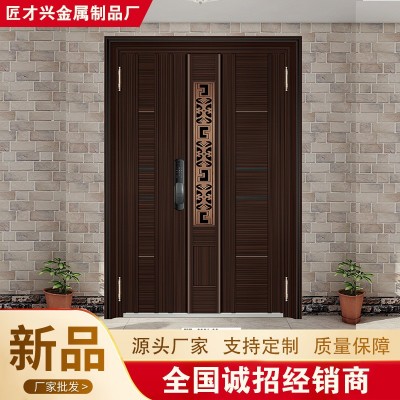 佛山不锈钢入户防盗门智能豪华安全门中门指纹密码锁韩式门子母门图3