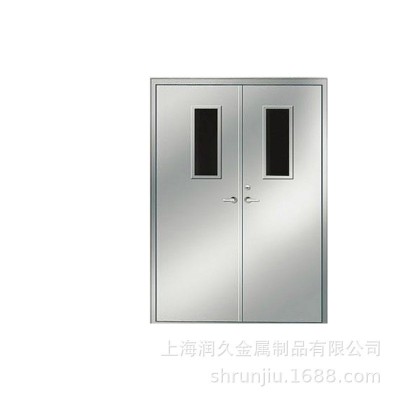 供应304不锈钢防火门隔音门 不锈钢镀钛大玻璃防火门图2
