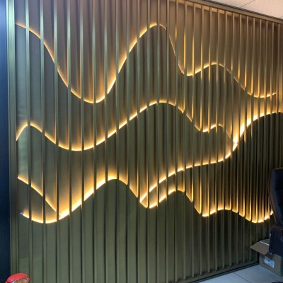 现代轻奢不锈钢屏风金属花格铝雕激光办公室隔断造型餐厅装饰镂空图3