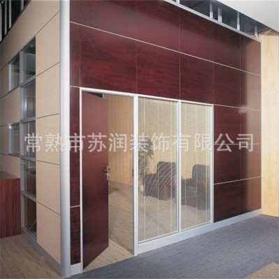 供应单玻不锈钢办公室玻璃隔断墙定制 钢化单玻隔音间百叶高隔断