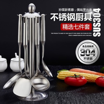 304不锈钢锅铲厨具套装汤勺饭勺煎铲漏勺铲火锅勺炒铲炒菜铲子图5