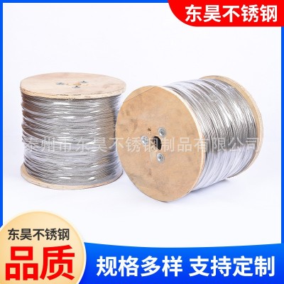 不锈钢丝绳7*7系列牵引起重多股钢丝绳304/316不锈钢铁路钢丝绳图3