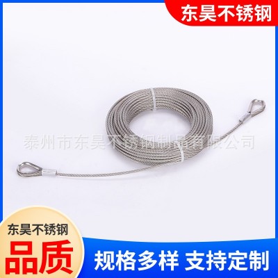 不锈钢丝绳304不锈钢丝绳索具压制钢丝绳索具两头扣起重钢丝绳图5