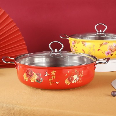 礼品制作图案聚宝盆大盆菜团圆火锅 蜂窝不粘汤锅 不锈钢佛跳墙锅图4