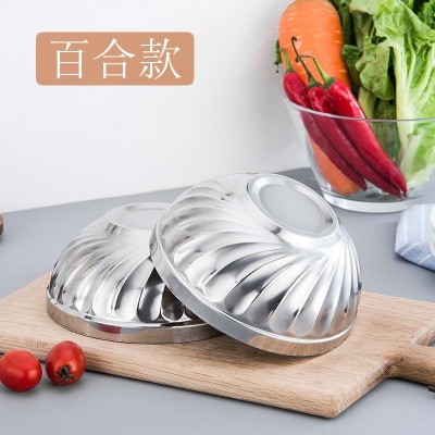 304不锈钢碗双层隔热碗儿童学生不锈钢碗家用面碗泡面碗食堂汤碗图2