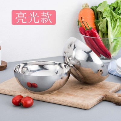 304不锈钢碗双层隔热碗儿童学生不锈钢碗家用面碗泡面碗食堂汤碗图4