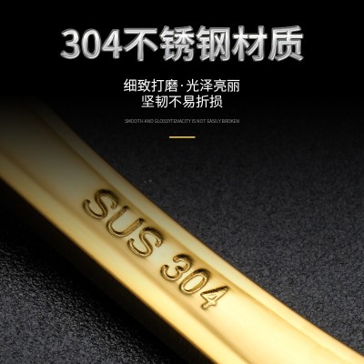 304不锈钢勺子汤勺创意鱼形卡通鱼勺甜品勺调羹饭勺镀金勺搅拌勺图4