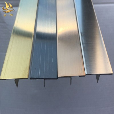 304不锈钢T字型门槛压条 金属木地板压条 收边T型条 工程装饰线条图2